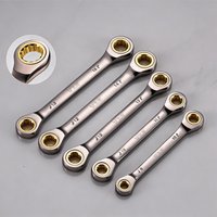 6-14mm Double Head Ring Ratchet Wrench Dual-use Fast Plum Blossom Ratchet Spanner for Bicycle Motorcycle Car Repair Tools