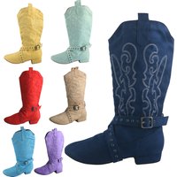 Venus lure Navy Practice Latin Dance Boots Women Suede Sole Western Style Line Dancing Shoes West Coast Swing Salsa Dance Boots