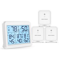 ORIA Digital Hygrometer Thermometer Indoor Outdoor Thermometer Wireless Temperature and Humidity Gauge Monitor with 3 Sensors image 3