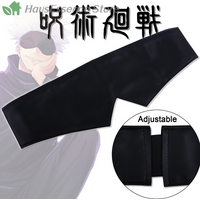 ※Gojo Mask Blindfold Cosplay Prop Anime Black Man Woman Hair Band Parts for Fans Collection Super Quality Material