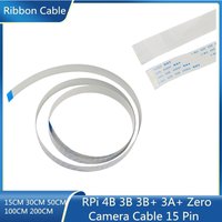 Raspberry Pi 4B 3B 3B+ 3A+ Camera Cable 15 Pin Flexible Flat Ribbon Cables 1MM Pitch 15CM 30CM 50CM 100CM 200CM for RPI
