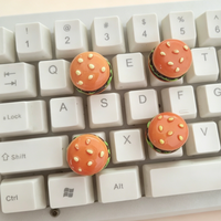 1/2/3/4pcs Protruding Key Stickers Nail Art Keyboard Assistant Cute Hamburger Typing Gaming Tool