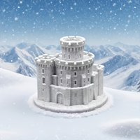 3D Printed Mini Medieval Gothic Ruin Castle Model Tabletop RPG Terrain Craft Diorama Photography Prop Miniature Castle Decor
