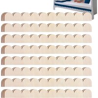 24 Pcs Scalloped Decorative Wooden Strips Unpainted Scalloped Edge Wooden Trim Molding For Cabinet Wall Building Decoration