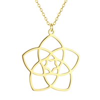 Kinitial Venus Love Necklace Venus Flower Necklace Love Flower Necklace Stainless Steel Jewelry For Men Women