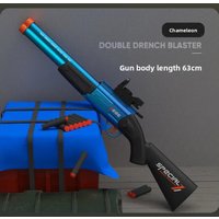 Toy Gun S686 Rifle Double Barreled Airsoft Launcher Dual Soft Bullets Outdoor Sports Game Pistola Shot Gun Weapon for Adult Gift