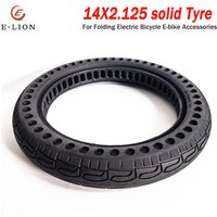 14 inch Solid Rubber Tire 14x2.125 Honeycomb Airless Tyre Parts for Foldable Electric Motorcycle E-bike Scooter