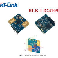 Free Ship 10pcs/lot 24GHz Hi-Link HLK-LD2410S 24G Low-power Radar Sensor Module Human Presence Sensor Switch Intelligent Sensor