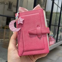 High-value New Solid Color M5 Pink Hand Account Manual Leather Loose-leaf Hand Account Notebook Schedule Book