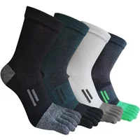 Mans Five Finger Socks Sport Short Cotton Compression Sweat-Absorbing Breathable Warm Elastic Fitness Outdoor Travel Toe Socks