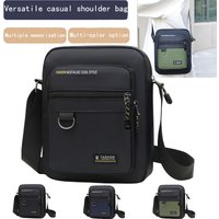 Durable Men's Crossbody Bag, Water Resistant Nylon Shoulder Purse with Multi-pocket Design for Daily Commute & Travel
