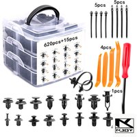 620Pcs Mixed Car Retainer Clips Auto Rivet Fasteners For Bumper Door Fender Engine Cover suit for most vehicles
