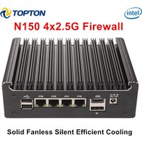 Solid Fanless Firewall Mini PC Intel N150 N95 Core i5 8250U i3 8145U Pentium 4417U 4x2.5G i226 NIC Home Server pfSense OPNsense