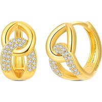 925 Sterling Silver Simple Geometric Hoop Earrings Sparkling Zircon Earrings For Women Fine Birthday Anniversary Jewelry Gifts