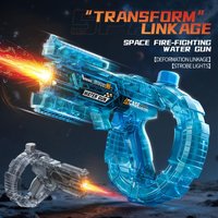 large capacity Electric Water Gun with Mechanical Deformation One-Click Auto Firing Water Gun