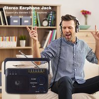 Radio AM FM Radio Transistor Short Wave Radio Powered by 3V Two Battery or Home, Large Knob, Suitable for Indoor and Outdoor Use