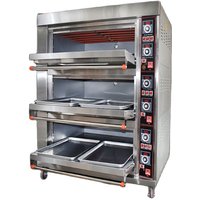 Electric Oven Commercial Large Capacity Two Layer Plates Bread Cake Moon Double Baking Gas
