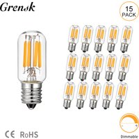 T20 E14 Led Bulb 2W Dimmable Edison Lamps E12 Retro Tube Mini Night Lights 2200K Chandelier Tubular Filament Refrigerator Lamp