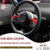 Car Steering Wheel Button Frame Cover Stickers For Mini Cooper Countryman U25 F65 F66 Cooper E SE J01 J05 Car Accessories image 4