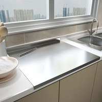 Stainless Steel Chopping Board Nonstick Easy to Clean Kitchen Shaped Hem Sturdy