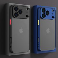 Luxury Armor Matte Wireless Charge Case For iPhone 11 12 13 14 15 16 17 Pro Max Air Plus Mini Silicone Shockproof PC Hard Cover