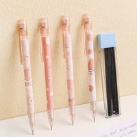 0.5mm Honey Peach Cute Press Automatic Mechanical Pencil School Office Supplies Student Stationery Gift Refill
