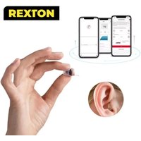 Rexton Inox Super Invisible Hearing Aids CIC ITC Digital Ear Sound Amplifier App Adjustable For Mild to Moderate Deafness