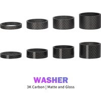 TOSEEK MTB Road Bike Bicycle Headset Stem 5/10/15/20MM Carbon Fiber Washer 1-1/8" 28.6mm Stem Front Fork Adjustment Spacer Parts
