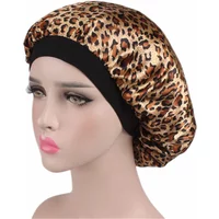 Hair Caps for Sleeping Women Bath Double Layer Headwear Cover Hat Curly New Satin Sleeping Hair Cap Skullies Beanies Accessories
