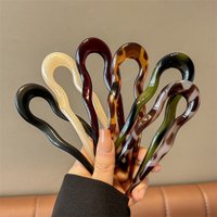 Multi Colored Imitation Acetic Acid Twisted Pattern Hairpin Tortoiseshell Texture Light Luxury Style Women's Daily Braided Hair