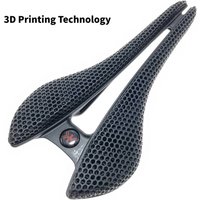 NEW 3D Printed Bike Saddle Ultralight Carbon Fiber Hollow Comfortable Breathable MTB Gravel Road Bicycle Cycling Seating Parts