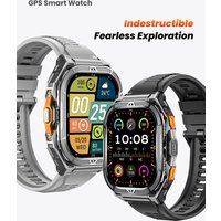 Luxury AMOLED Smartwatch Real GPS 5ATM Waterproof Fitness Tracker Smart Watch Sports Health Monitor Watches for Man iOS Android