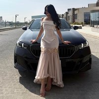 Customized Fashion Pleat Sequined Straight Off-the-shoulder Midi Evening Dresses Luxury 2025 Simple Modern Style