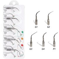 5Pcs Pack Dental Ultrasonic Scaler Tips Stainless Steel Teeth Cleaning Tips G1 G2 G3 G4 P1 Oral Hygiene Instruments for Dentist
