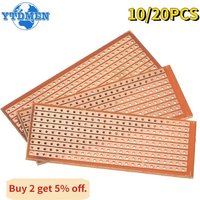 10/20PCS PCB Board Single Side Protoboard 2.5x6.4cm Universal Experiment Matrix Circuit Board Single Row Continuous Hole 25x64mm