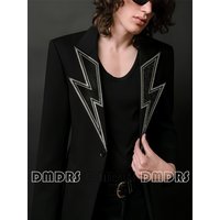Premium Beaded Suit Jacket for Men, Custom Fit Luxury Blazer, Modern Chic Designer Tux Suit Jackets XXS-7XL Plus Mens Suit