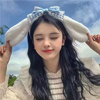 The cute bow, big ears, plush animal ears decoration, and the lovely hair band are suitable for daily wear by women and girls