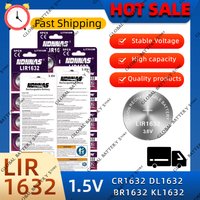 LIR1632 Rechargeable Lithium Button Battery Replacement for CR1632 Car Key Remote Control Watch Clock