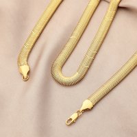 Popular brand 925 sterling silver plated 18K gold does not fade 6MM snake bone Necklace for Men Women Fashion noble Jewelry gift