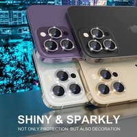 Glitter Diamond Camera Lens Protector Cover for iPhone 17 Air 16 E 16E 16Pro 15 14 Pro Max Plus 13 12 Mini 11 14Pro 13Pro