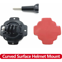 Curved Surface Helmet Mount Base Holder For Gopro Hero 13 12 11 10 9 8 7 AKASO insta360 SJCAM DJI Osmo Action Camera Accessories