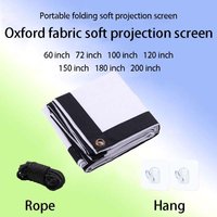 Thinyou Oxford Fabric Projection Screen Soft and Foldable 60 72 84 100 120 150 180 200 inch 16:9 Outdoor Projection Screen