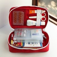 1pcs Health Medicine First Aid Kit Oxford Cloth Portable Travel Storage Emergency Kit Tote Bag Outdoor Medical Bag Storage Case