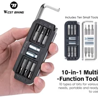 AliExpress MUQZI WEST BIKING Bicycle Repair Tools 10 IN 1 Multifunctional MTB Road Bike Tool Kit Portable Hexagonal Wrench Screwdriver Bit Tools