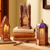 Rolife 3D Puzzles Twin-Tower Cathedral Wooden Model Kits with Stained Light Starry Dome Cathedra Classic Architecture For Adult