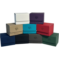MGT Premium Quality Card Deck Box,Card Storage Box 100+ Single Sleeved Cards, PU Leather Magnetic Closure for TCG cards