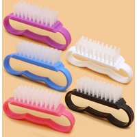 2PCS Brushes For Manicure With Butterfly Handle Colorful Plastic Nail Art Brush Fingernail Scrub Cleaning Brushes Nail Supplies