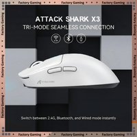 ATTACK SHARK X3 Tri-Mode Gaming Mouse, PixArt PAW3395 Sensor, 26000 DPI, 49g Ultra-Lightweight, Kailh Mamba 80M Switch
