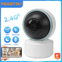 PEGATAH Tuya Smart Camera 2K Security Protection Wifi Surveillance 2.4GHz Indoor Baby Night Vision 355° Pan & Tilt 2-Way Audio
