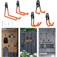 AliExpress NONE Heavy Duty Metal Hook Garage Organizer Wall Mount Bicycle Hanger Hooks Wall Mount Anti-slip Storage Hook For Ladders Garden Tool